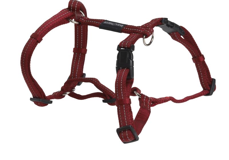 Postroj BUSTER s reflexným vláknom, 1x30-50cm, červený