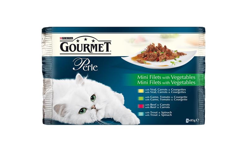 Nestlé GOURMET PERLE cat Multipack v šťave so zeleninou kapsička 4x85 g