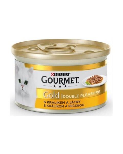 Nestlé GOURMET GOLD cat králik&pečeň konz.24x85 g