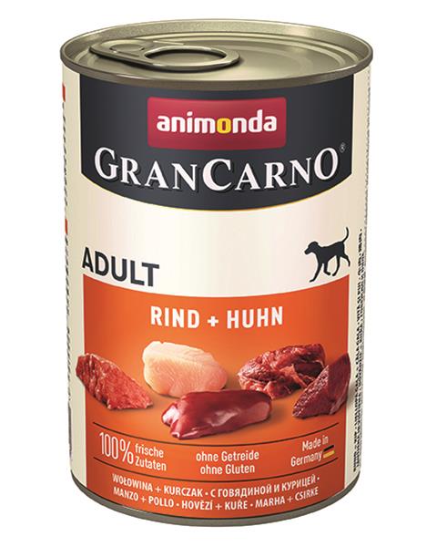 Animonda GRANCARNO® dog adult hovädzie a kura 400g konzerva