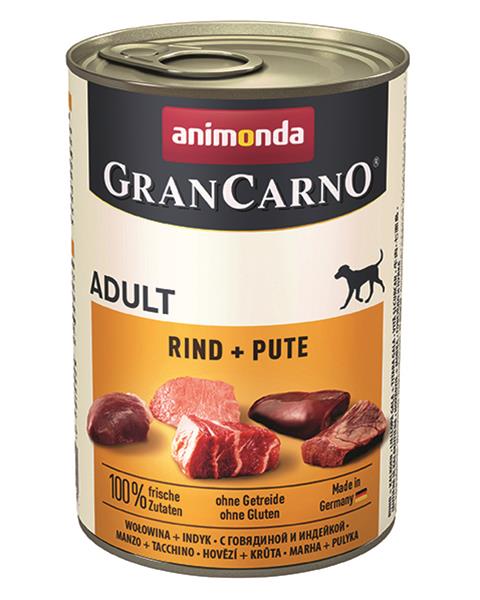 Animonda GRANCARNO® dog adult hovädzie a morka 400g konzerva