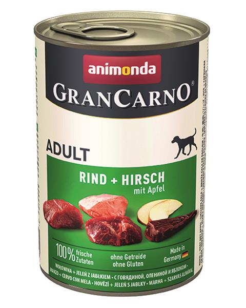 Animonda GRANCARNO® dog adult hovädzie,jeleň,jablko 400g konzerva