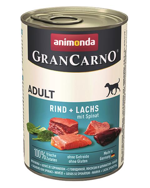 Animonda GRANCARNO® dog adult hovädzie,losos,špenát 400g konzerva