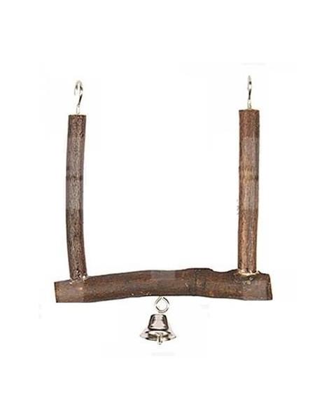Hračka DUVO+ drevenná hojdačka so zvončekom 14x12,5 cm
