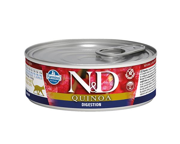 Farmina N&D cat QUINOA digestion konzerva 80 g