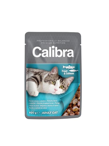 Calibra KAPSIČKA Premium cat Adult Pstruh & losos v omáčke 100 g
