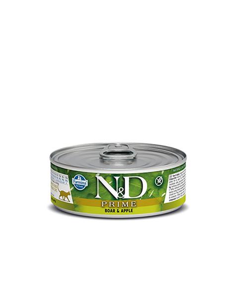 Farmina N&D cat PRIME boar & apple konzerva 80 g