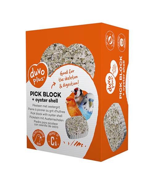 Blok DUVO+ s ustricovým gritom pre vtáky 200g - 7,2x9,7x3,5cm