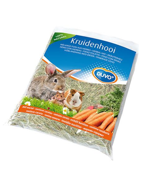 Seno DUVO+ bylinkové s mrkvou pre králiky a hlodavce 500 g