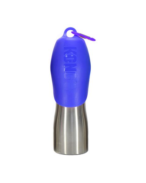Fľaša na vodu nerezová KONG pre psa, modrá H2O (740ml/25oz) Stainless Steel Bottle Blue