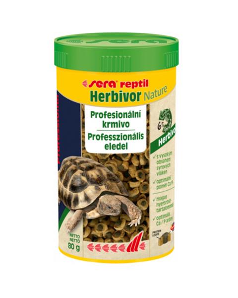 Sera Reptil Professional Herbivor Nature krmivo pre rastlinožravé reptílie, suchozemské korytnačky a leguány 250 ml